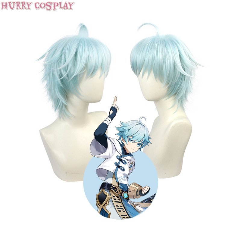 Game Cosplay,Genshin Impact,Wigs,Genshin Impact Chongyun Cosplay Costume - Wig